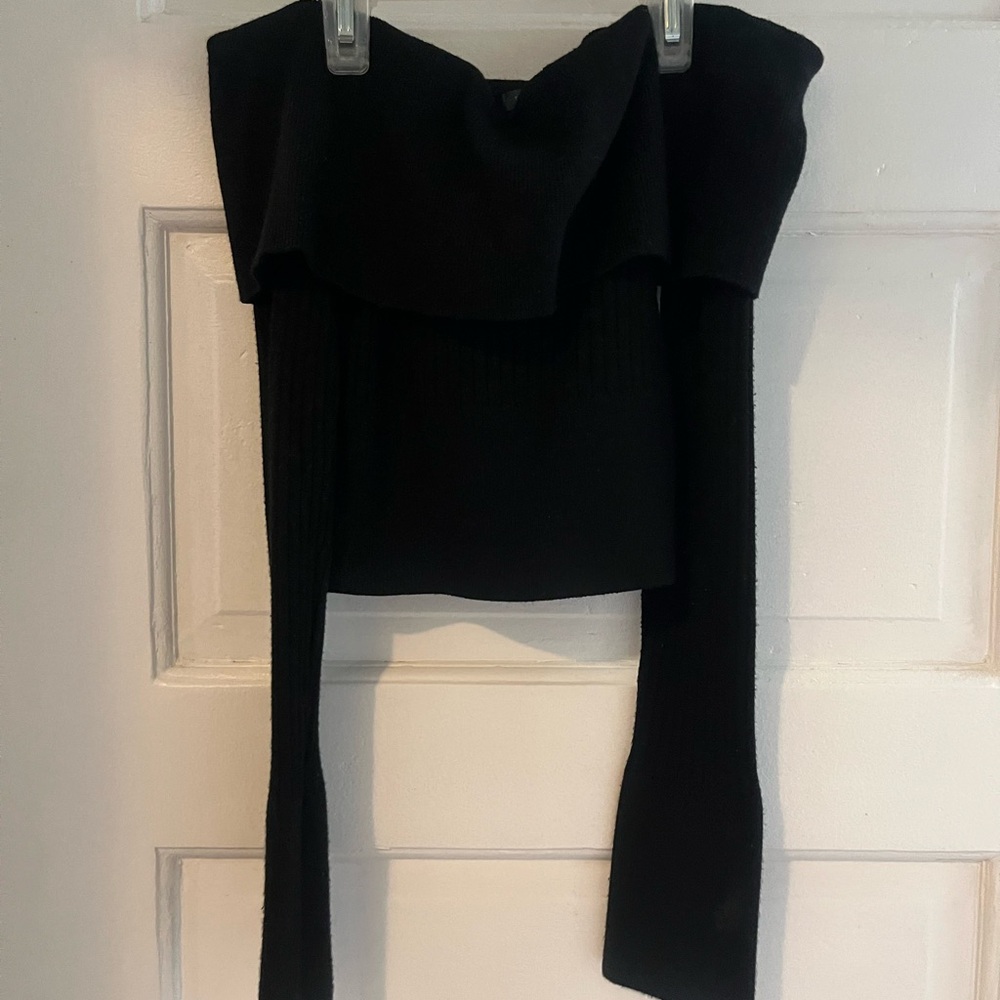 Wild Fable Black Off-the-Shoulder Sweater